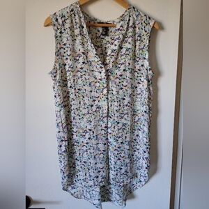 H&M Colorful Abstract Sleeveless Top Size 10